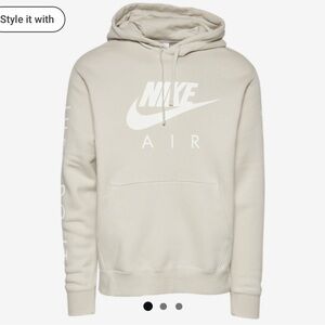 Nike Cream Sweatshirt with Hood and Logo